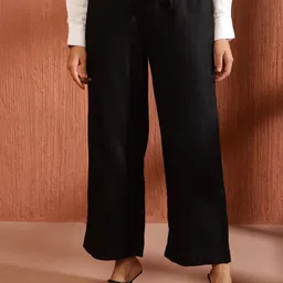 Fabindia Women Mid-Rise Regular Fit Parallel Trouser-image-28