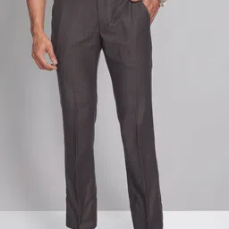 AD By Arvind Men Checked Mid Rise Formal Trousers-image-43