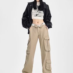 LULU & SKY Women Regular Fit High-Rise Plain  Cotton Trousers-image-69