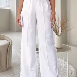 LULU & SKY Women High-Rise Parallel Trousers-image-51
