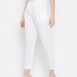 WineRed Women White Trousers-image-17
