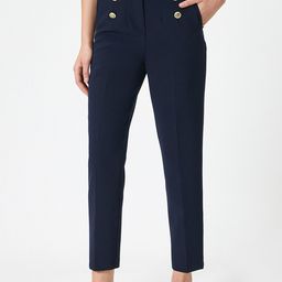 Koton Women Mid-Rise Cropped Formal Trousers-image-40