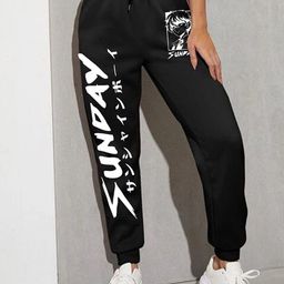 TABADTOD Women Printed Relaxed Joggers Trousers-image-51