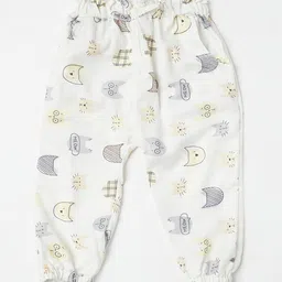 J Style Unisex Kids White Printed Slim Fit Joggers Trousers-picture-36