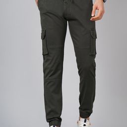 PAUL STREET Men Smart Slim Fit Cotton Stretch Joggers-image-97