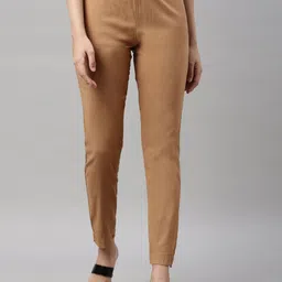 GOLDSTROMS Mid Rise Cropped Cotton Trousers-image-50