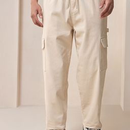 Bewakoof Men Cotton Cargo Trousers-image-117
