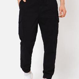 PUNK Men Loose Fit Cotton Joggers-image-98