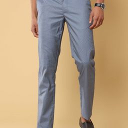 Melvin Jones Men Comfort Textured Mid-Rise Trouser-image-64