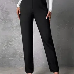 Stylecast X Slyck Women Comfort Mid-Rise Chain Detailing Trousers-image-68