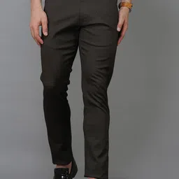 TQS Men Brown Comfort Trousers-image-63