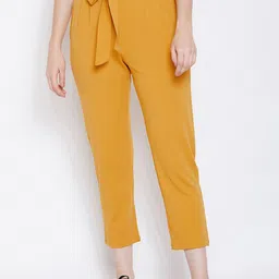Zastraa Women Relaxed Regular Fit Non Iron Trousers-image-37