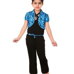 BAESD Girls Halter Neck Basic Jumpsuit With Shrug-image-42