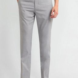 Arrow Men Checked Tapered Fit Formal Trousers-image-47