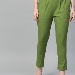 KALINI Women Straight Fit Mid-Rise Flat-Front Trousers-image-51