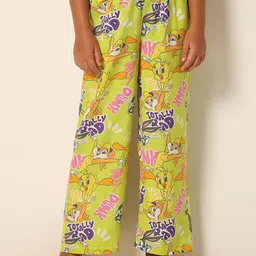 Vero Moda Girls Floral Printed Mid-Rise Cotton Trousers-image-73