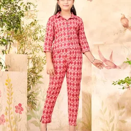 Aarika Girls Printed Shirt with Trousers-image-37