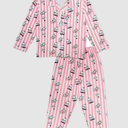Moms Love Kids Organic Cotton Snoopy Printed Shirt with Trousers-image-40