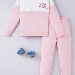 Ed-a-Mamma Girls Pink & White Printed T-shirt with Trouser-image-53