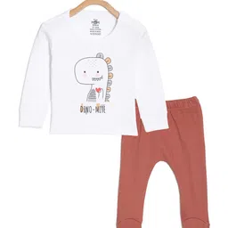 The Mom Store Unisex Kids Graphic Printed Pure Cotton T-Shirt With Trousers-picture-41