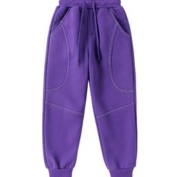 StyleCast Kids Purple Mid Rise Cotton Joggers-image-85