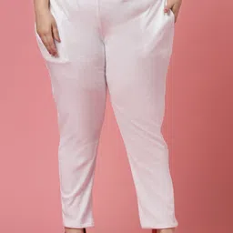 CLORA CREATION PLUS Women Relaxed Fit Easy Wash Woollen Trousers-image-66