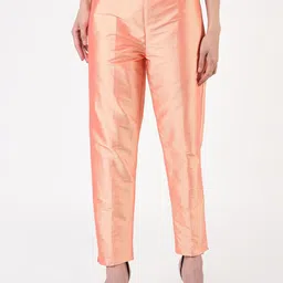 FLOREOS Women Textured Relaxed Easy Wash Trousers-image-13