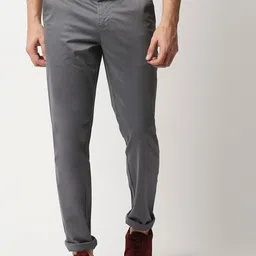 Thomas Scott Men Grey Slim Fit Easy Wash  Sustainable Chinos Trousers-image-43