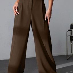 Next One Women Smart High-Rise Stretchable Wide Leg Baggy Fit Trousers-picture-28