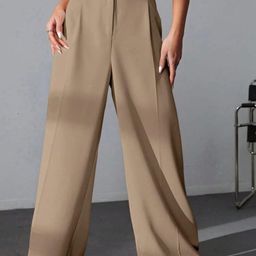 Next One Women Smart High-Rise Stretchable Wide Leg Baggy Fit Parallel Trouser-picture-23