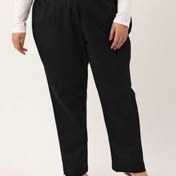 theRebelinme Women Smart Tapered Fit High-Rise Easy Wash Trousers Plus Size-image-64