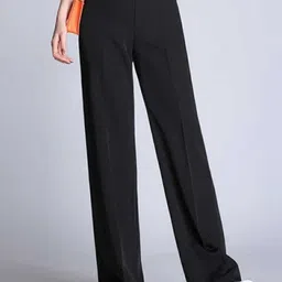 Next One Women Smart Straight Fit High-Rise Easy Wash Trousers-image-70