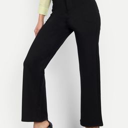 Next One Women Cotton Smart Straight Fit High-Rise Easy Wash Parallel Trousers-picture-44