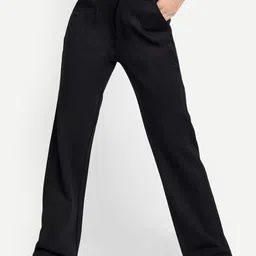 Next One Women Smart Straight Fit High-Rise Easy Wash Trousers-image-77