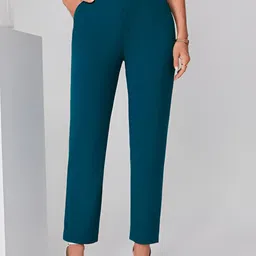 Stylecast X Kotty Women Relaxed Slim Fit High-Rise Easy Wash Trousers-image-92