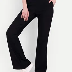 BROADSTAR Women High-Rise Stretchable Flared Bootcut Corduroy Trousers-picture-7