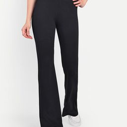 BROADSTAR Women Smart Flared High-Rise Easy Wash Trousers-picture-10