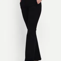 BROADSTAR Women Smart Flared Super High-Rise Easy Wash Stretchable Bootcut Trousers-image-80