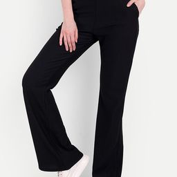 BROADSTAR Women High-Rise Stretchable Flared Bootcut Corduroy Trousers-picture-4