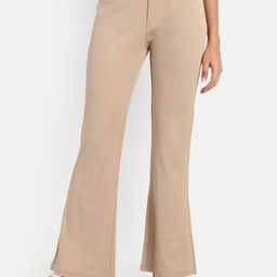 BROADSTAR Women High-Rise Stretchable Flared Bootcut Corduroy Trousers-image-128