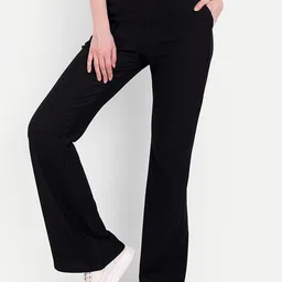 BROADSTAR Women High-Rise Stretchable Flared Bootcut Corduroy Trousers-picture-40