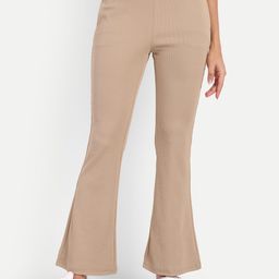 BROADSTAR Women High-Rise Stretchable Flared Bootcut Corduroy Trousers-image-121