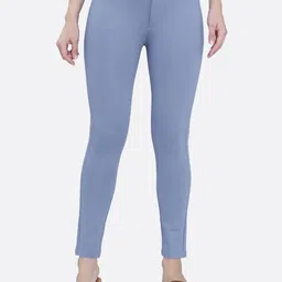 FCK-3 Women Relaxed High-Rise Cotton Easy Wash Regular Trousers Trousers-picture-34
