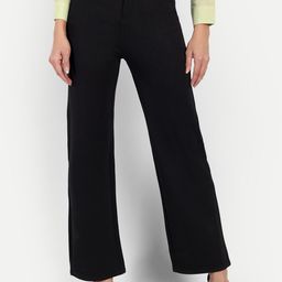 Next One Women Smart Straight Fit High-Rise Stretchable Knitted Formal Trouser-picture-15
