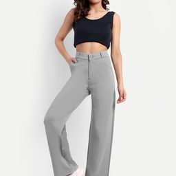 Next One Women Smart Loose Fit High-Rise Easy Wash  Stretchable Formal Trouser-picture-38
