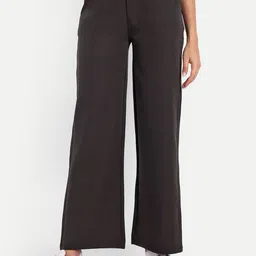 Next One Women Smart Loose Fit High-Rise Easy Wash Wide Leg Trousers-picture-57