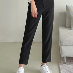 BROADSTAR Women Smart Loose Fit High-Rise Easy Wash Trousers-picture-9