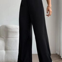BROADSTAR Women Smart Loose Fit High-Rise Easy Wash Parallel Trousers-picture-14