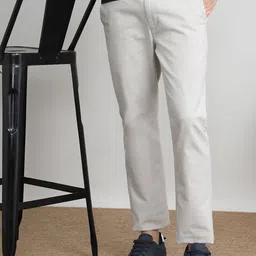 Crocodile Men Solid Slim Fit Easy Wash Trousers-picture-55