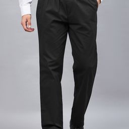 CHROME & CORAL Men Relaxed Regular Fit Easy Wash Pure Cotton Formal Trousers-image-19